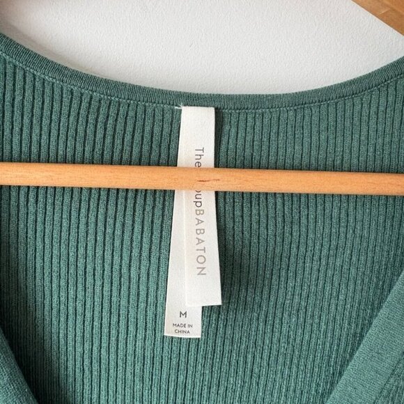 Aritzia The Group by Babaton Henley Sweater Midi Dress Green Size Medium - Picture 7 of 9
